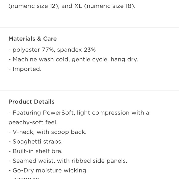 OLD NAVY Black Jack PowerSoft 7/8 Cami Bodysuit M Tall NWT - Picture 7 of 7